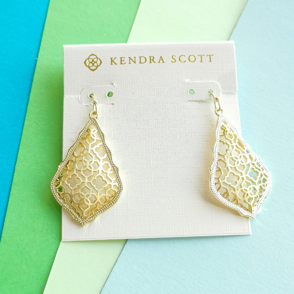 ADDIE Kendra Scott gold filigree mix earrings